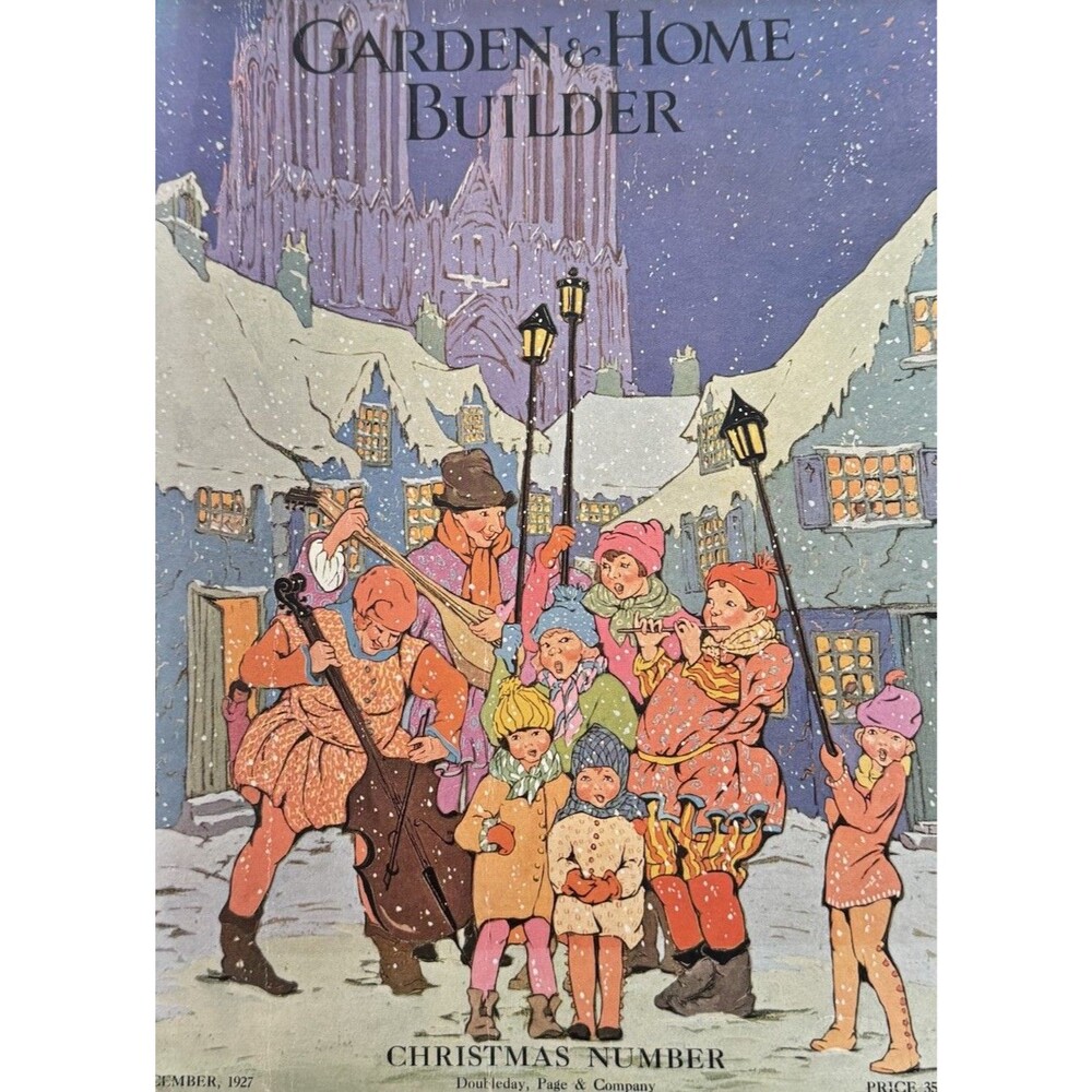 1927 Garden & Home Builder Magazine Christmas Eleanor Curtiss Cover Antique